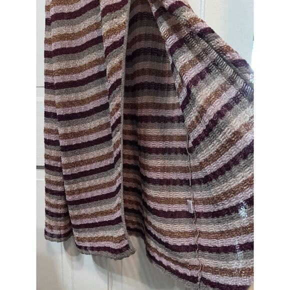 NWT Misa Stripe Metallic Front Slit Maxi Dress Size S - Picture 3 of 10